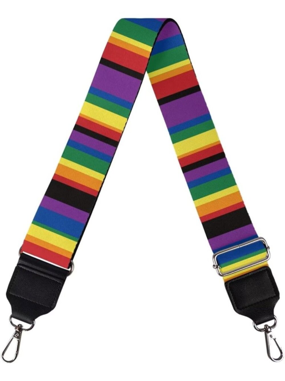 Adjustable Rainbow Guitar Strap for Crossbody Bags & Handbags - LGBT Pride